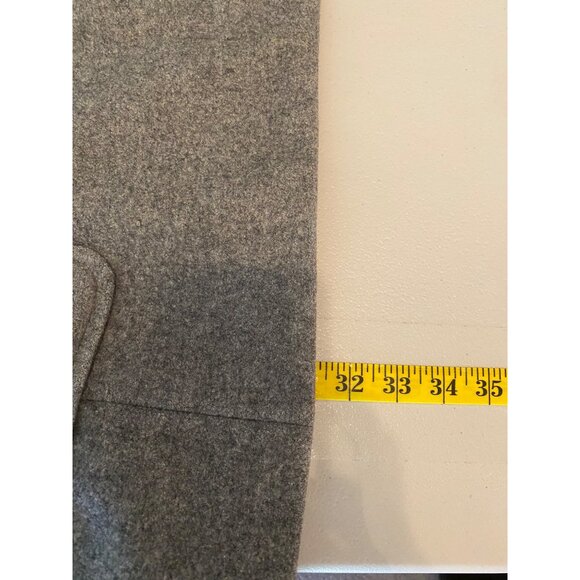 Benetton Womens Wool Blend Gray Peacoat Made In Italy Large - Picture 9 of 13